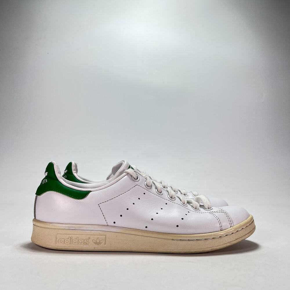 Adidas Stan Smith White Green Leather Low Top Sneakers B24105 Women's Size 8.5